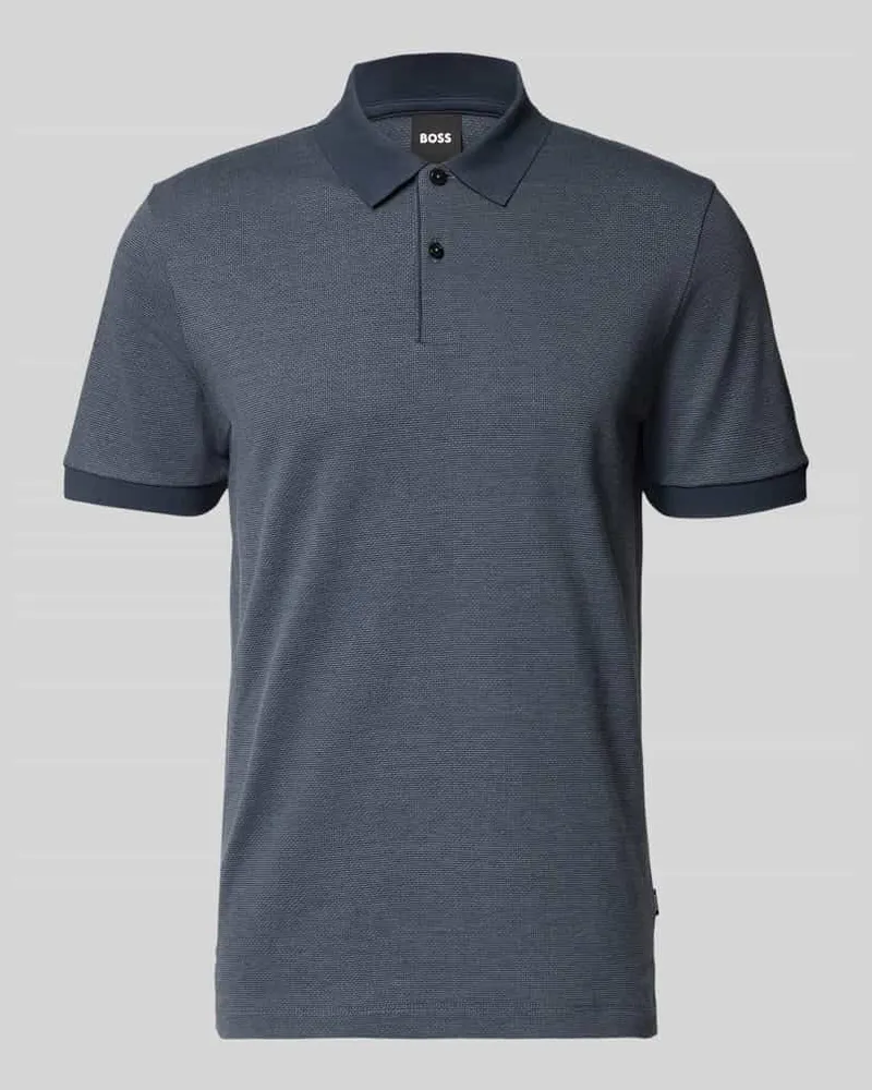 HUGO BOSS Regular Fit Poloshirt aus reiner Baumwolle Modell 'H-PARLAY 102 Dunkelblau