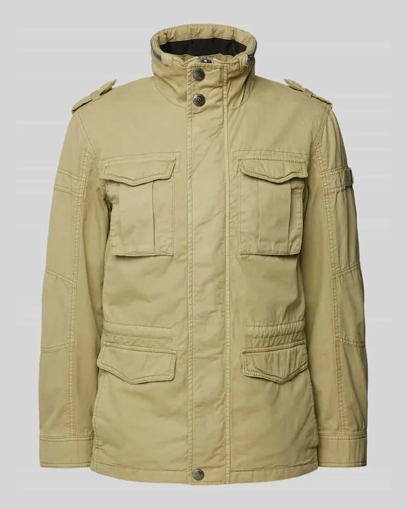 Wellensteyn Regular Fit Funktionsjacke im Military-Look Modell 'COLONEL Sand