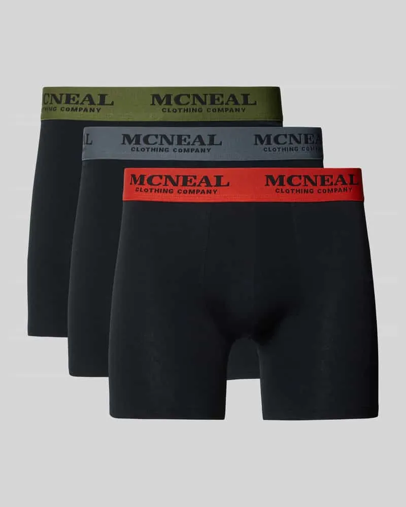 McNeal Trunks mit Label-Details im 3er-Pack Metallic