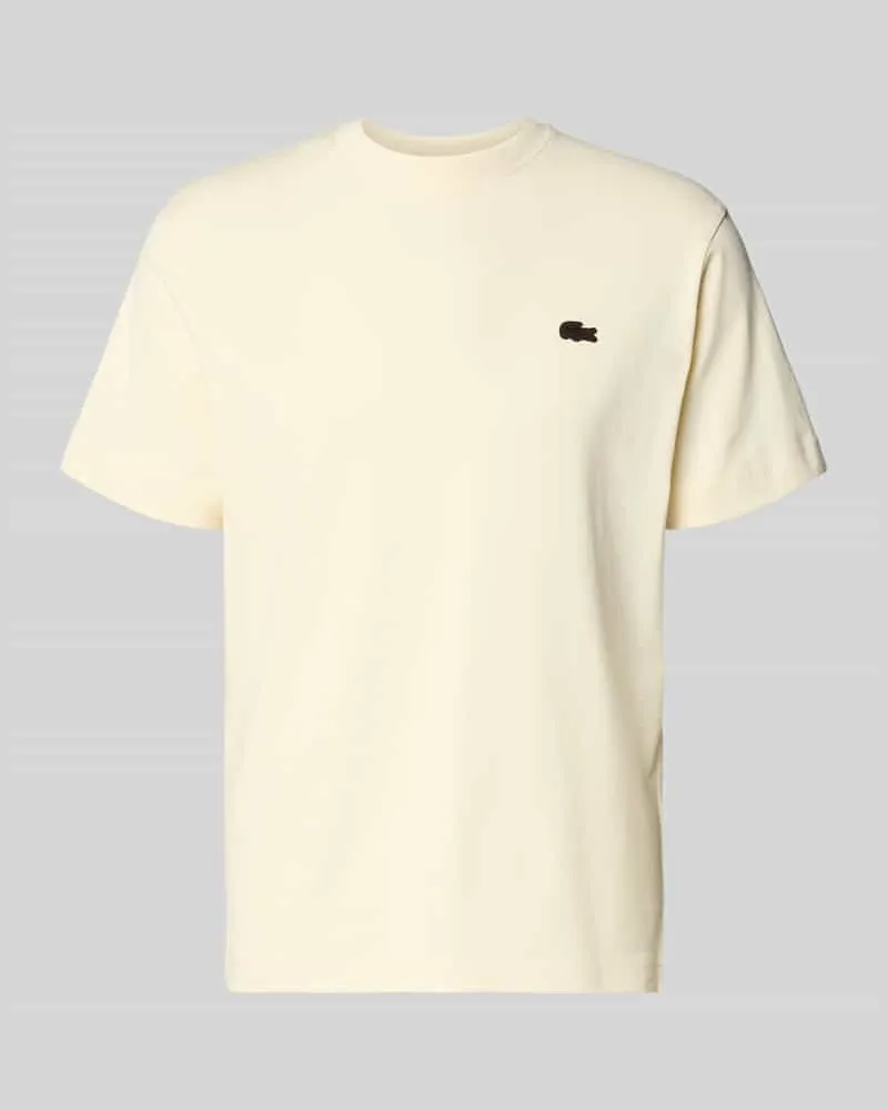 Lacoste Regular Fit T-Shirt aus reiner Baumwolle Modell 'LOURD Ecru