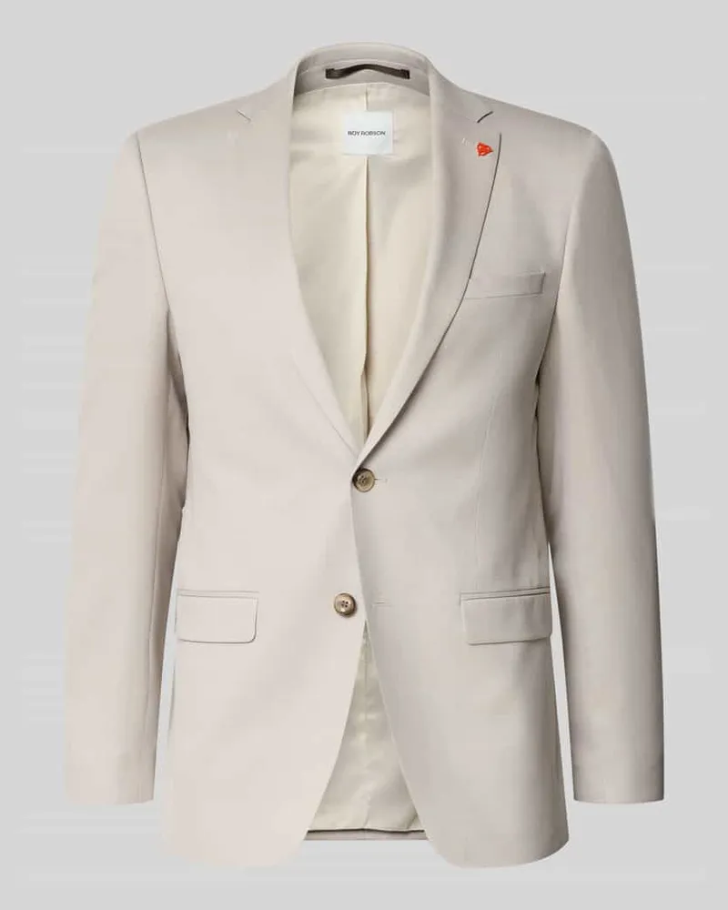Roy Robson Slim Fit 2-Knopf-Sakko mit Pattentaschen Offwhite