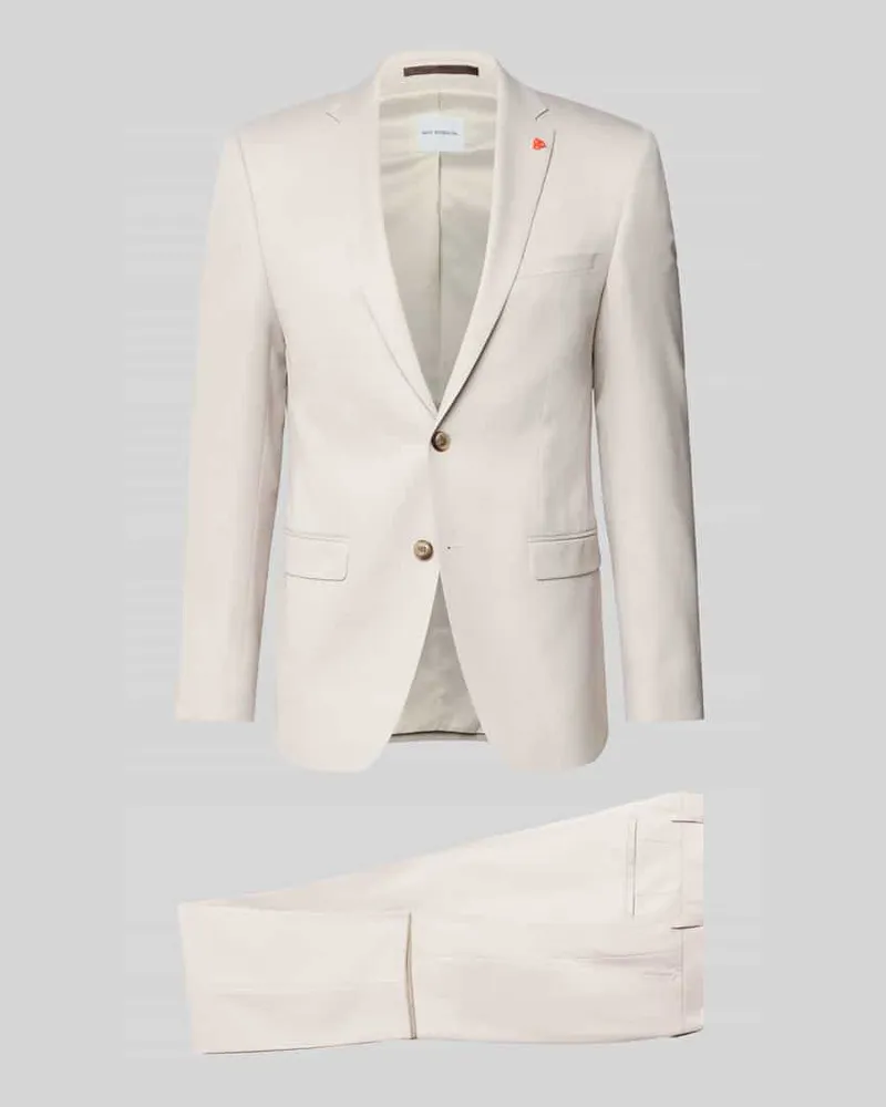 Roy Robson Slim Fit Komplettanzug mit Pattentaschen Offwhite