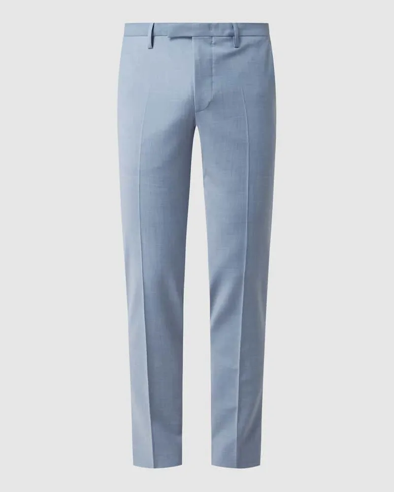cinque Slim Fit Anzughose mit Bügelfalten Modell 'Monopoli Hellblau