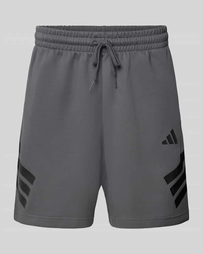 adidas Regular Fit Sweatshorts mit Baumwoll-Anteil Anthrazit