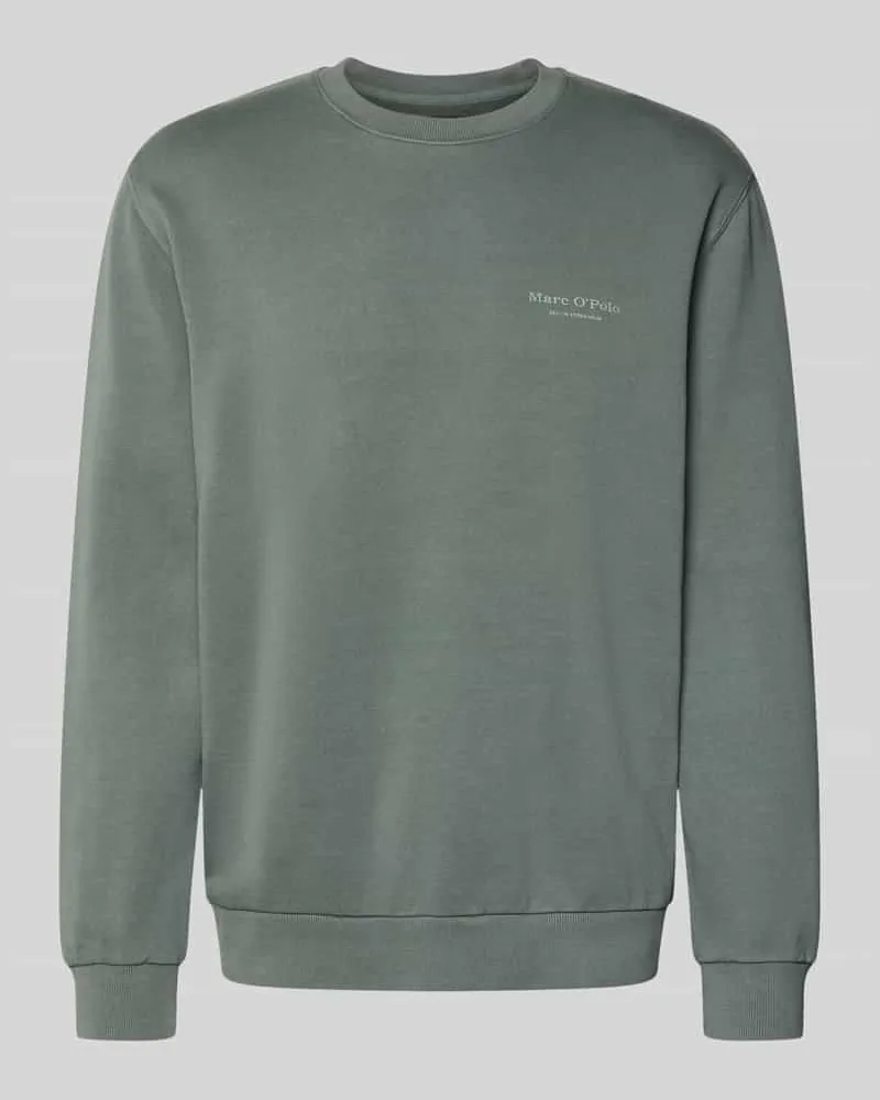 Marc O'Polo Regular Fit Sweatjacke aus reiner Baumwolle Oliv