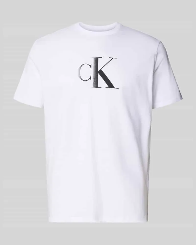 Calvin Klein Regular Fit T-Shirt aus reiner Baumwolle mit Logo-Print 