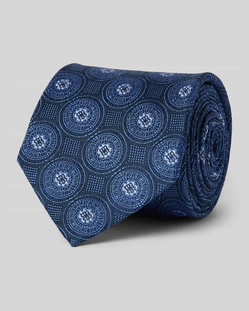 Monti Seidenkrawatte mit Overall-Print (7 cm 