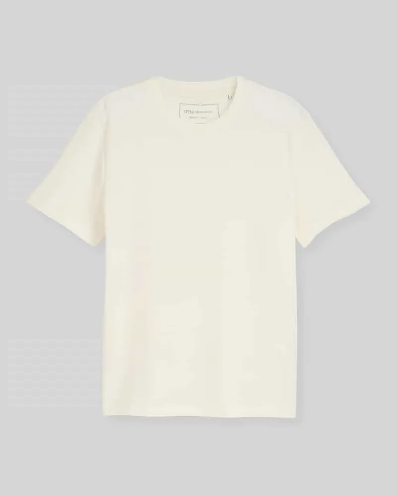 Tom Tailor Regular Fit T-Shirt aus Baumwoll-Mix Offwhite