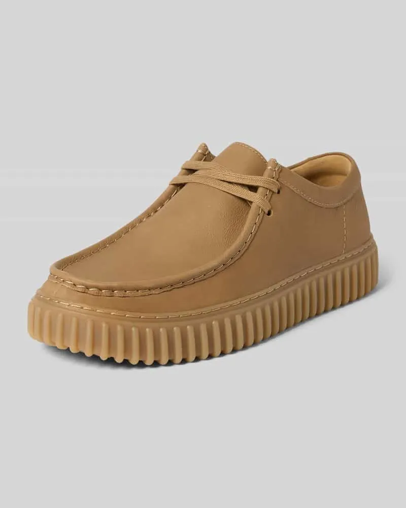 Clarks Bootsschuhe aus beschichtetem Leder Modell 'Torhill Sand