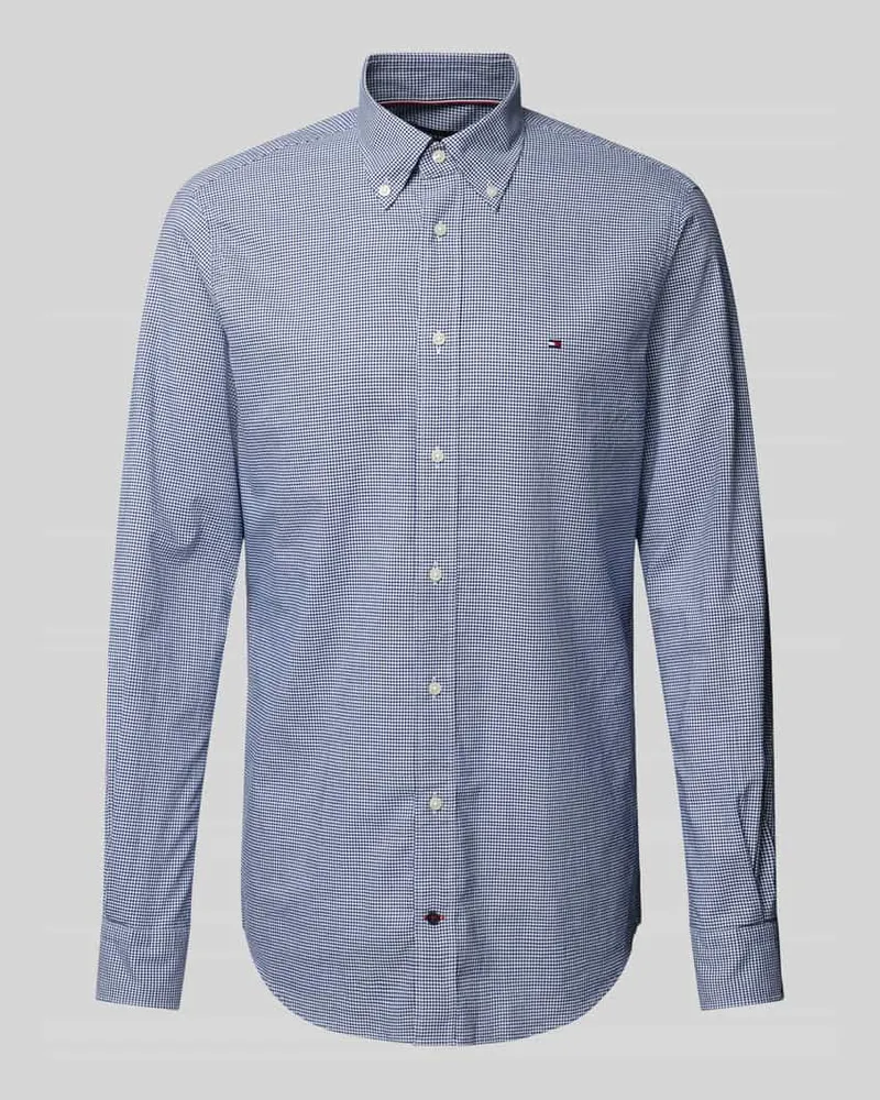 Tommy Hilfiger Slim Fit Business-Hemd mit Button-Down-Kragen Modell 'Henry Marine