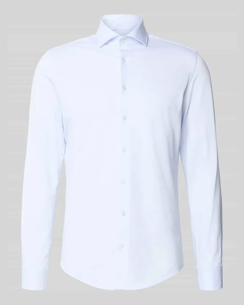 Seidensticker Slim Fit Businesshemd mit Strukturmuster Bleu