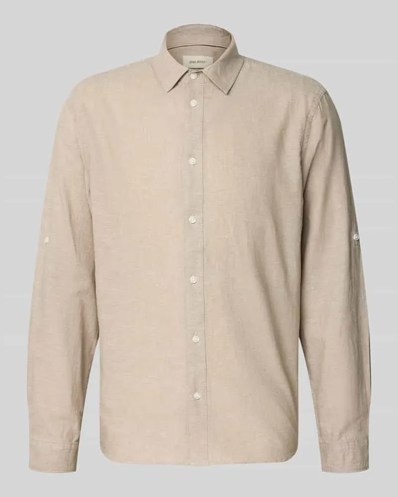 Blend Regular Fit Freizeithemd mit Kentkragen Modell 'ABAN Beige