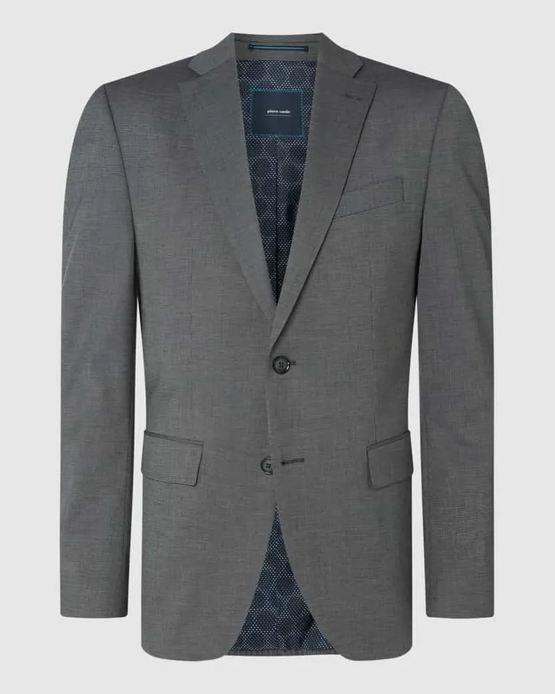Pierre Cardin Regular Fit 2-Knopf-Sakko mit Schurwoll-Anteil Anthrazit