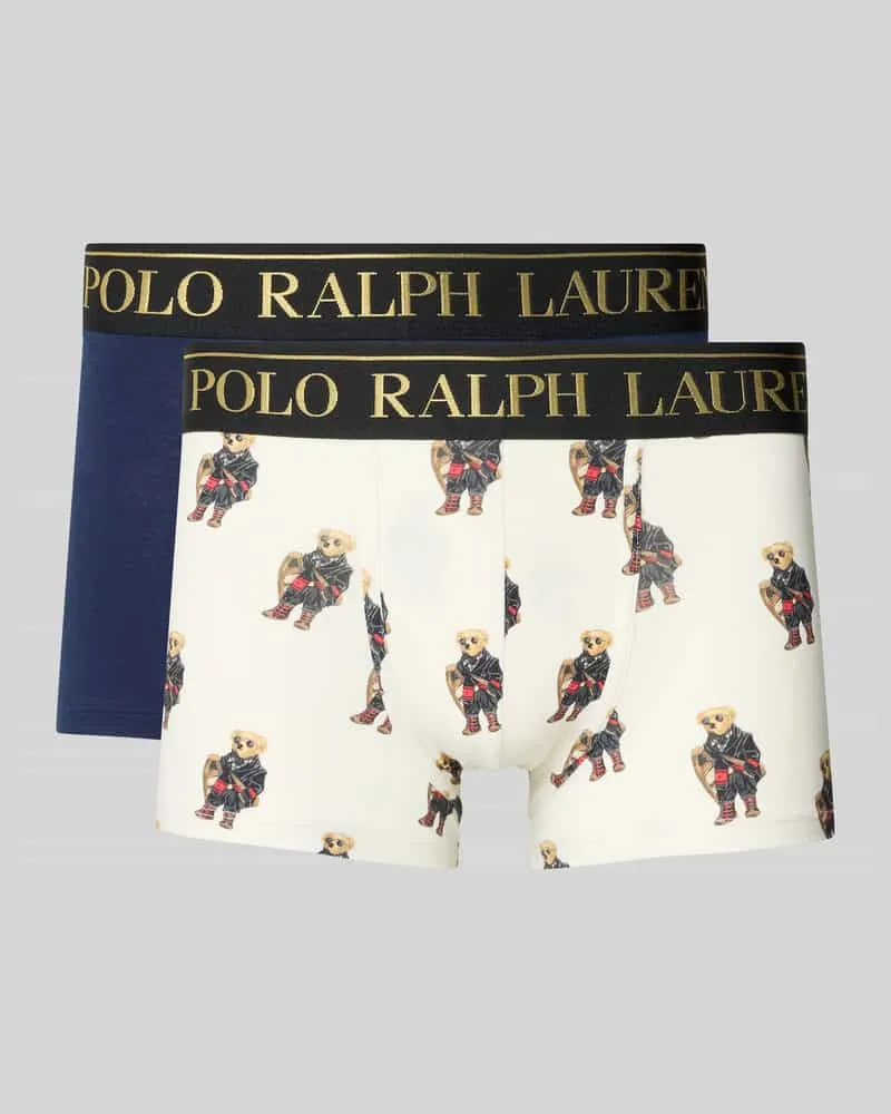 Ralph Lauren Trunks mit elastischem Logo-Bund im 2er-Pack Marine