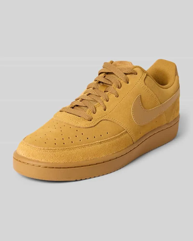 Nike Sneaker aus echtem Leder Modell 'COURT VISION LO SD PRM Camel