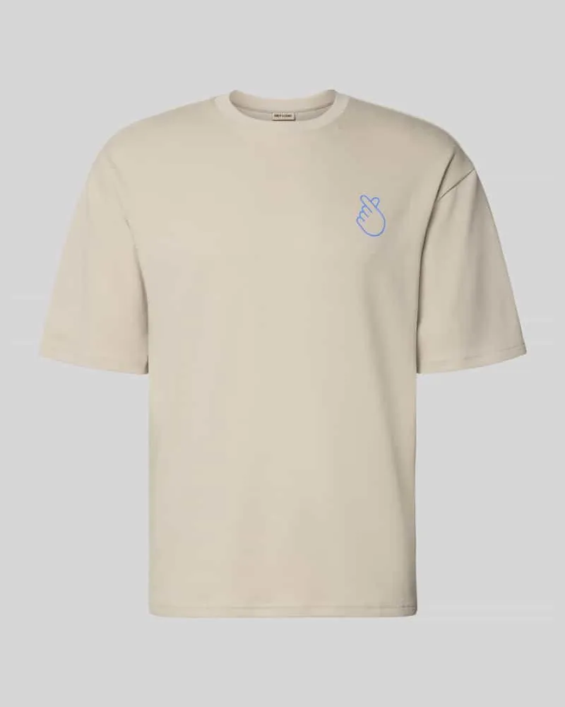 Only & Sons Regular Fit T-Shirt aus reiner Baumwolle Modell 'CASPIAN AIRFLEX AMORE Beige