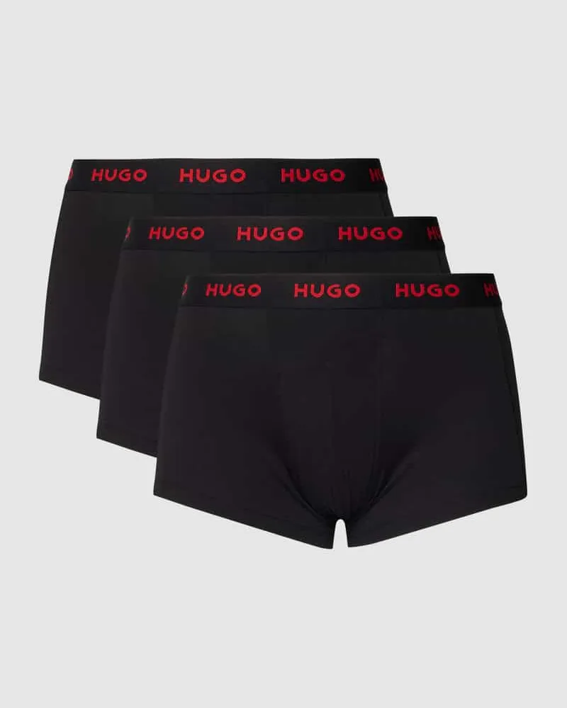 HUGO BOSS Trunks mit elastischem Label-Bund im 3er-Pack 