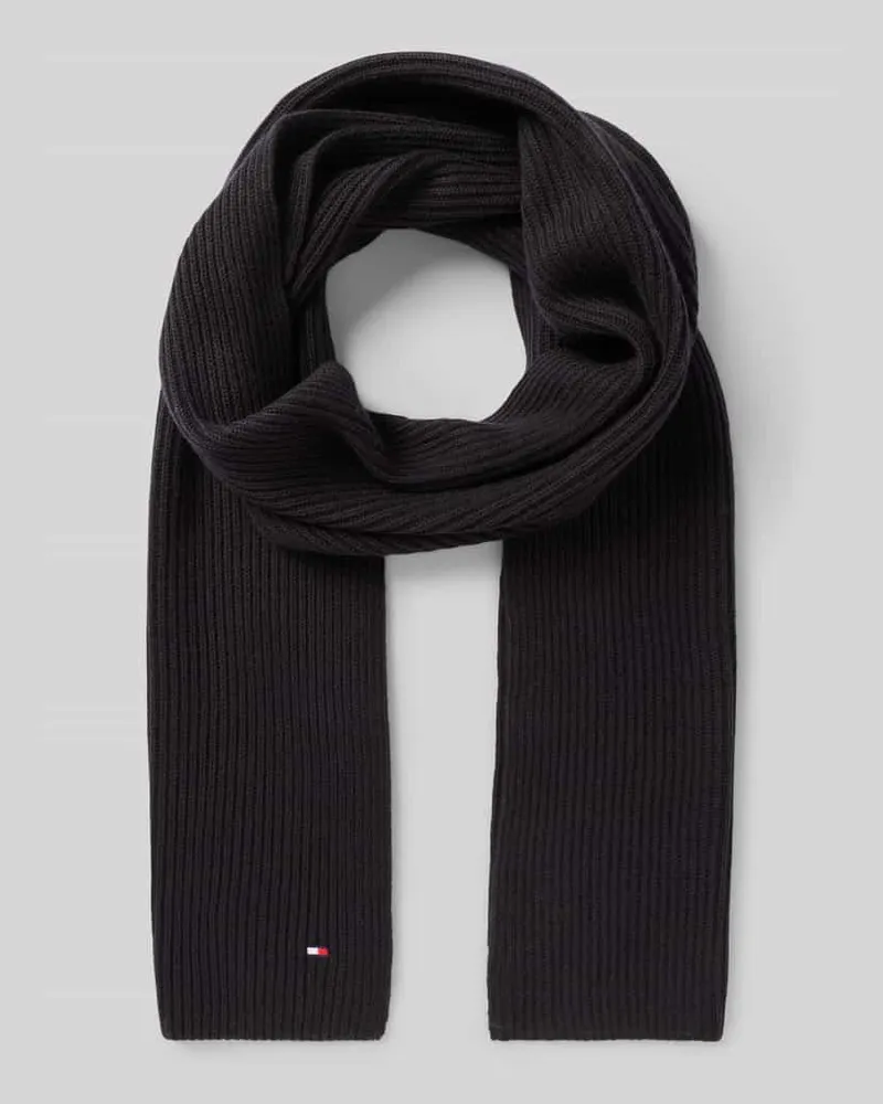 Tommy Hilfiger Schal aus Kaschmir-Baumwoll-Mix Black