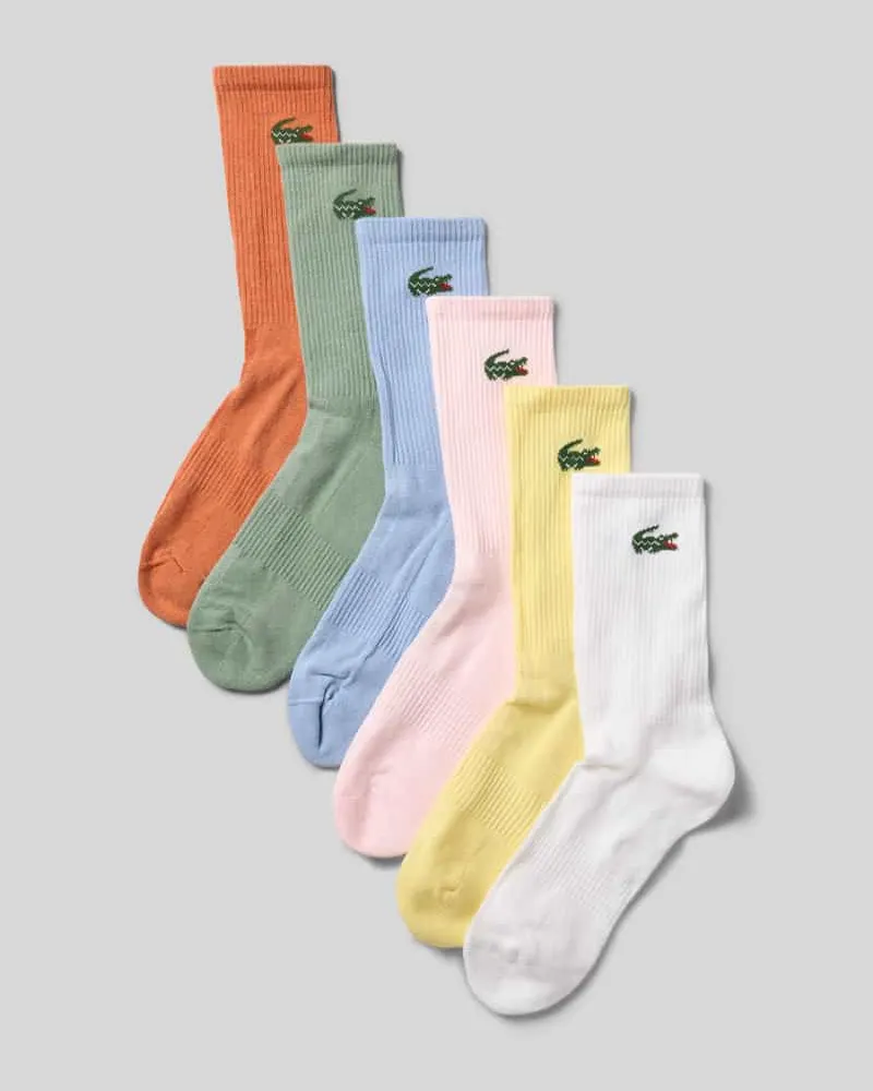 Lacoste Socken aus Baumwoll-Mix im 6er-Pack Gelb