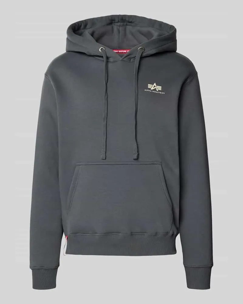 Alpha Industries Hoodie mit Logo und Känguru-Tasche 