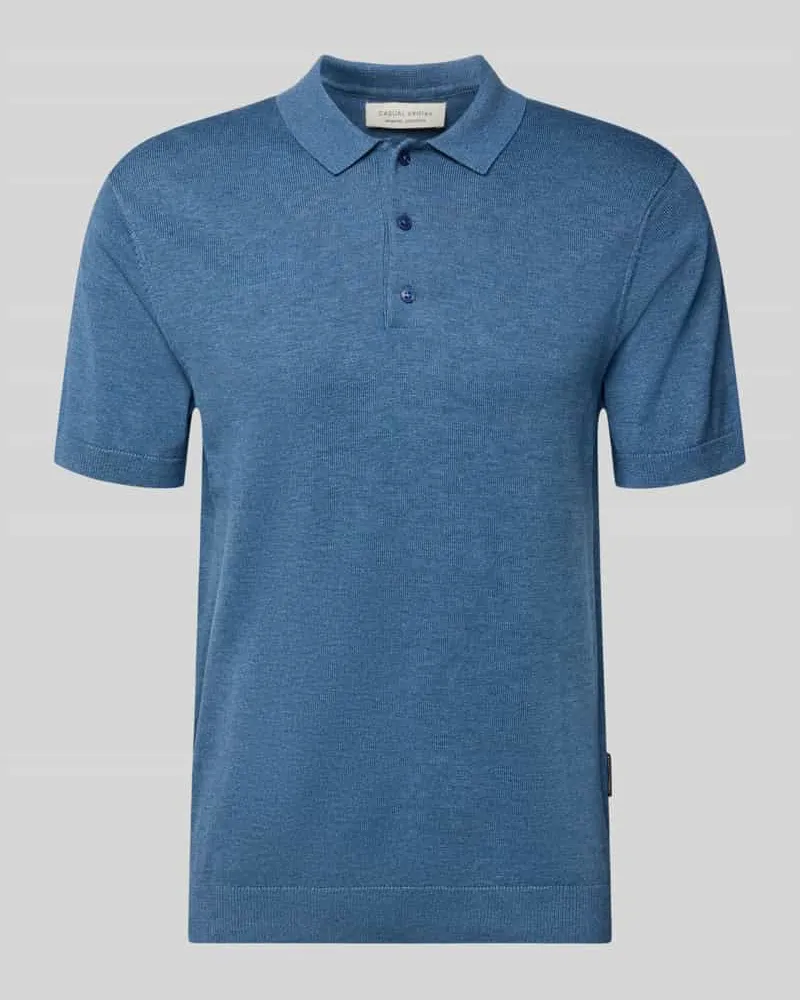 Casual Friday Regular Fit Poloshirt mit Knopfleiste Modell 'BELLS Rauchblau