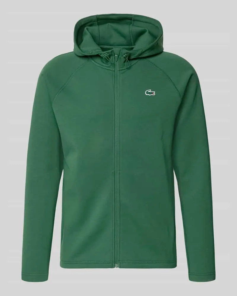 Lacoste Regular Fit Sweatjacke mit Baumwoll-Anteil Dunkelgruen