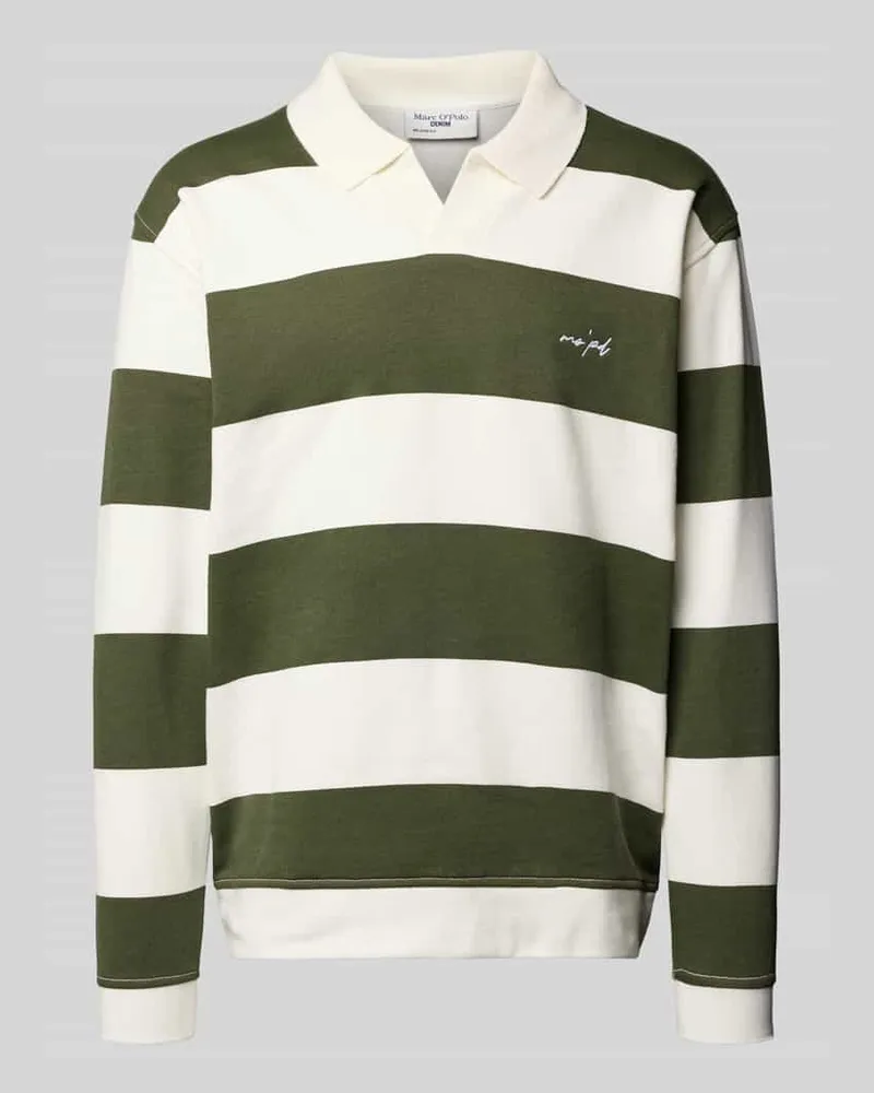 Marc O'Polo Relaxed Fit Sweatshirt aus reiner Baumwolle Gruen