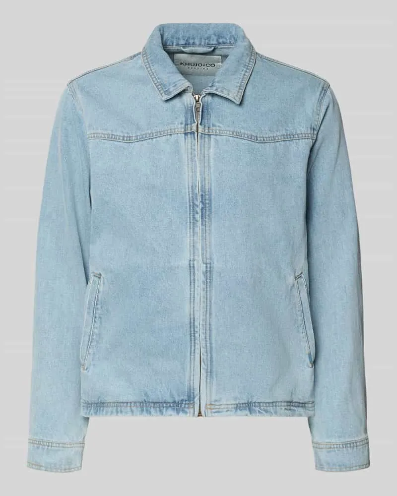 khujo Jeansjacke mit Reißverschluss Modell 'REILLY Hellblau