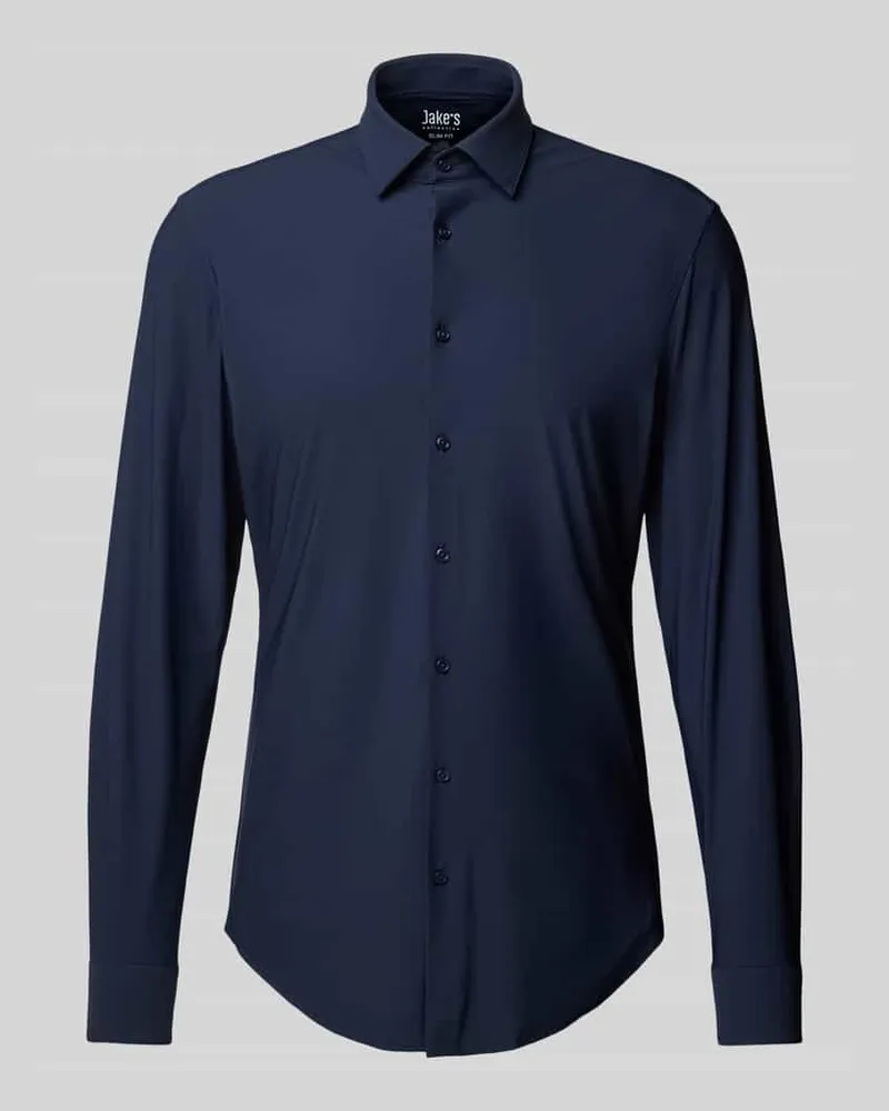 JAKE*S Slim Fit Business-Hemd mit Kentkragen 