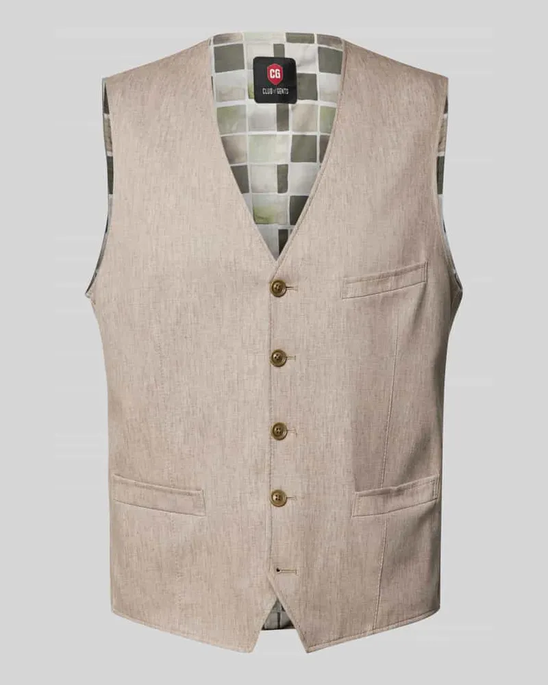 CG Weste mit Leistentaschen Modell 'Mosley Beige