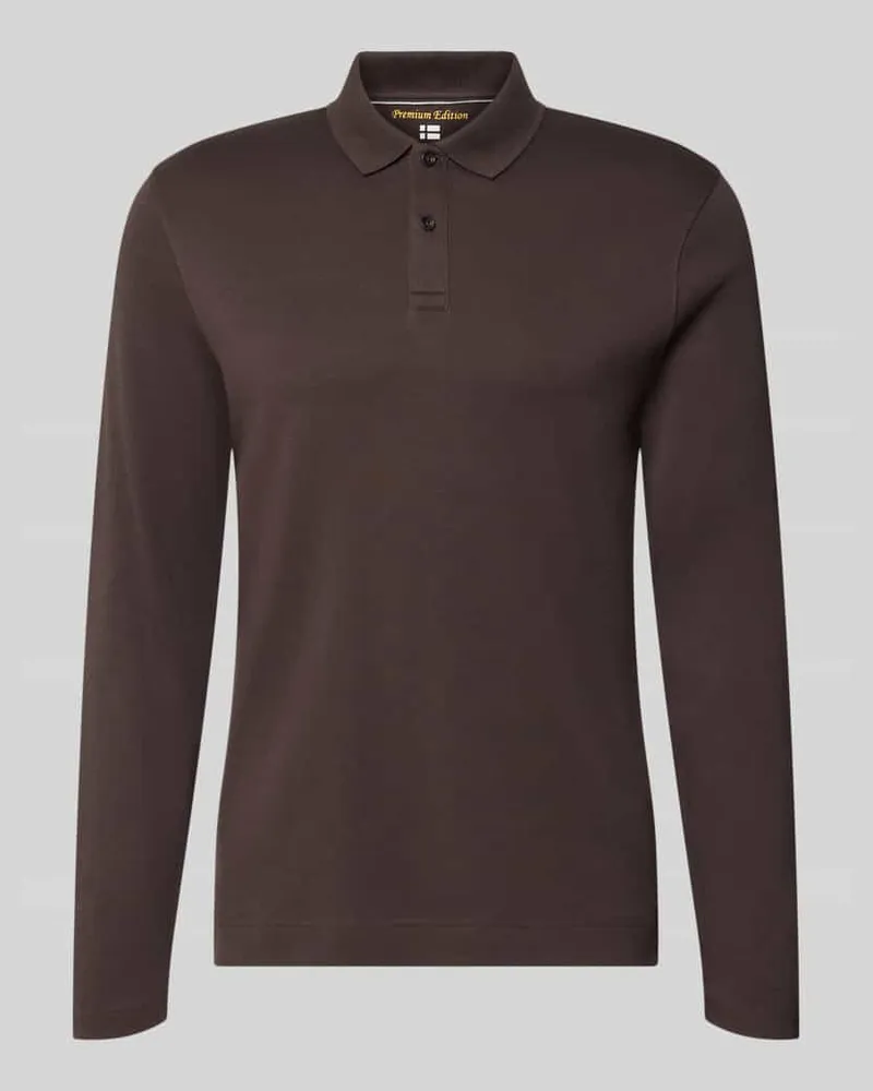 Christian Berg Regular Fit Poloshirt aus reiner Baumwolle Schoko
