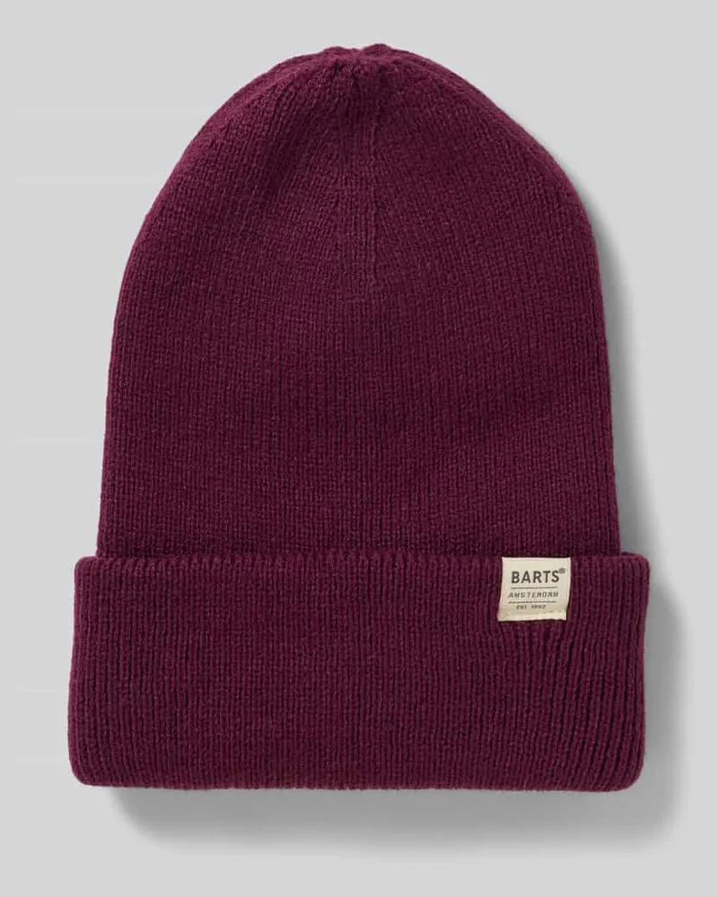 Barts Mütze mit Umschlag und Label-Detail Modell 'KINABALU Aubergine