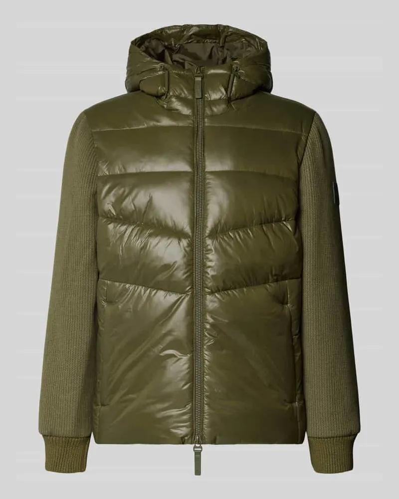Calvin Klein Pufferjacke mit Strickärmeln Oliv