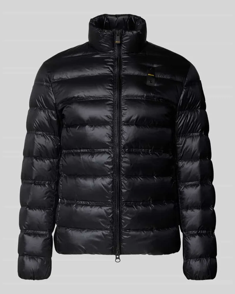 Blauer Regular Fit Steppjacke mit Stehkragen Modell 'BELMONT Black