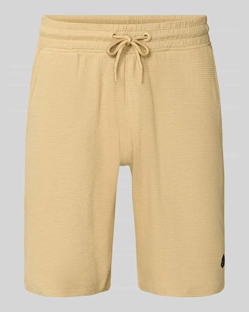 Blend Straight Fit Shorts mit Logo-Stitching Modell 'Fillip Beige