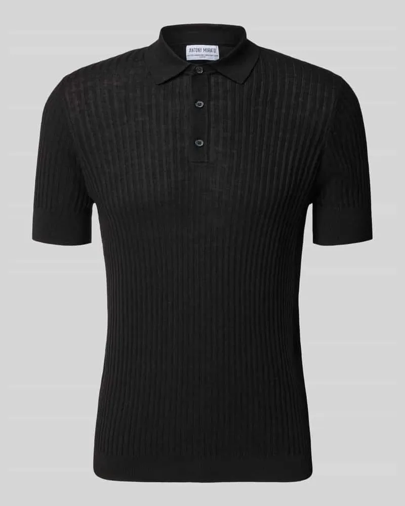Antony Morato Slim Fit Poloshirt aus Viskose-Mix Black