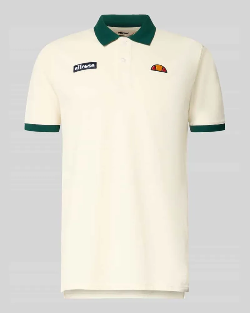 Ellesse Regular Fit Poloshirt mit Label-Stitchings Offwhite
