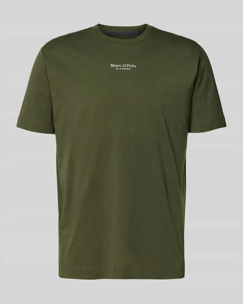 Marc O'Polo Regular Fit T-Shirt aus reiner Baumwolle Oliv