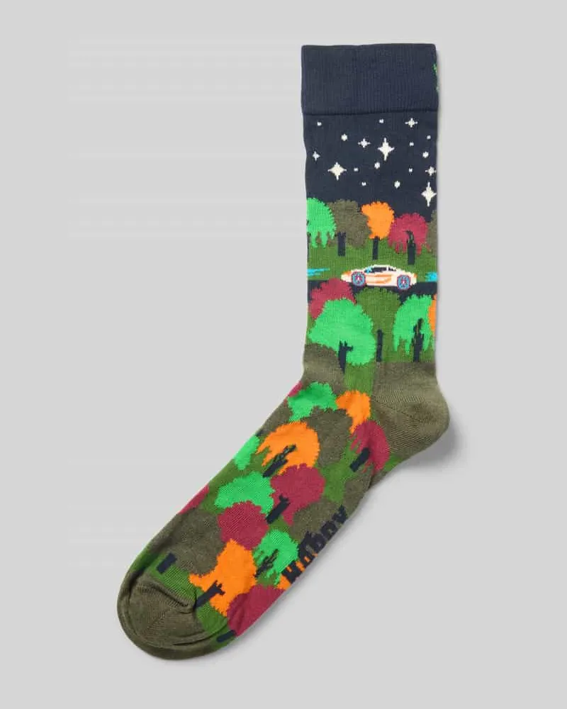 Happy Socks Socken mit Motiv-Stitching Modell 'Night Driving 
