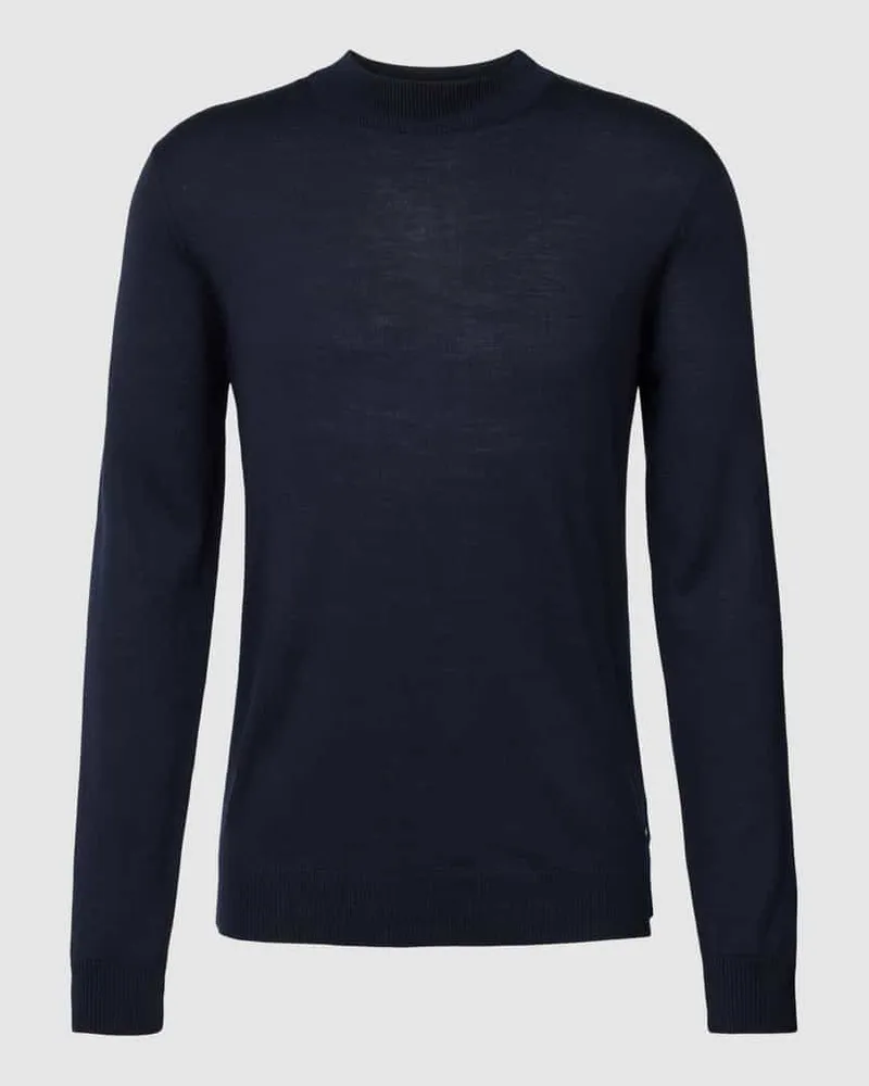 JOOP! Strickpullover mit Rundhalsausschnitt Modell 'Davide Marine