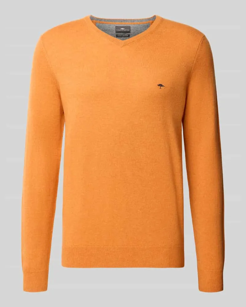 Fynch-Hatton Strickpullover aus Woll-Kaschmir-Mix Orange