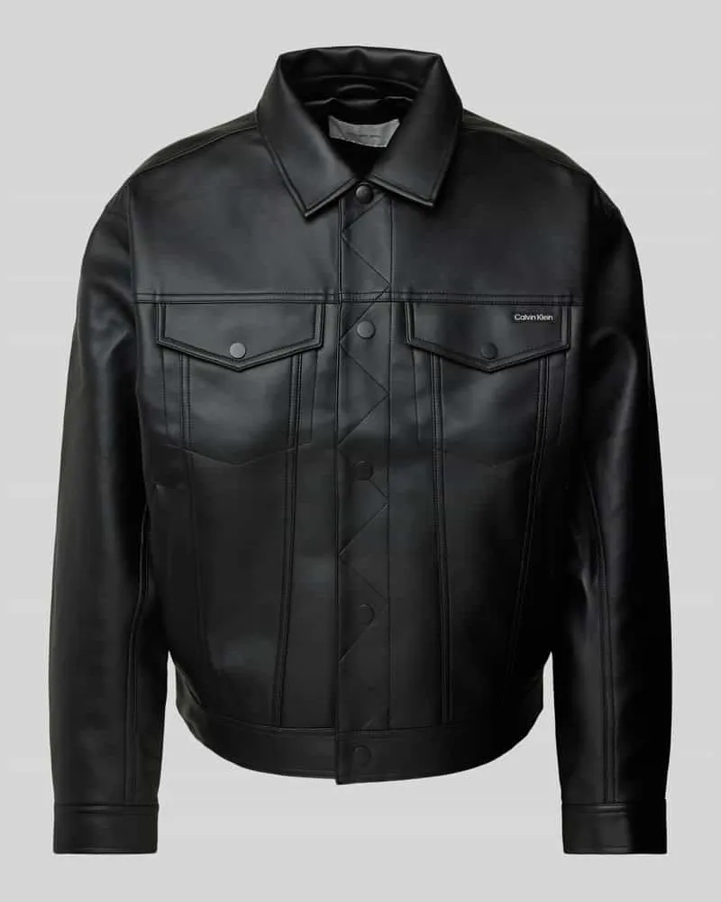 Calvin Klein Jacke in Leder-Optik 