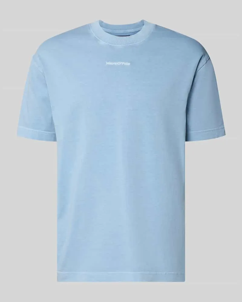 Marc O'Polo Relaxed Fit T-Shirt aus reiner Baumwolle Hellblau