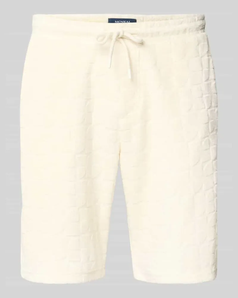 McNeal Shorts mit Strukturmuster und Eingrifftaschen Ecru