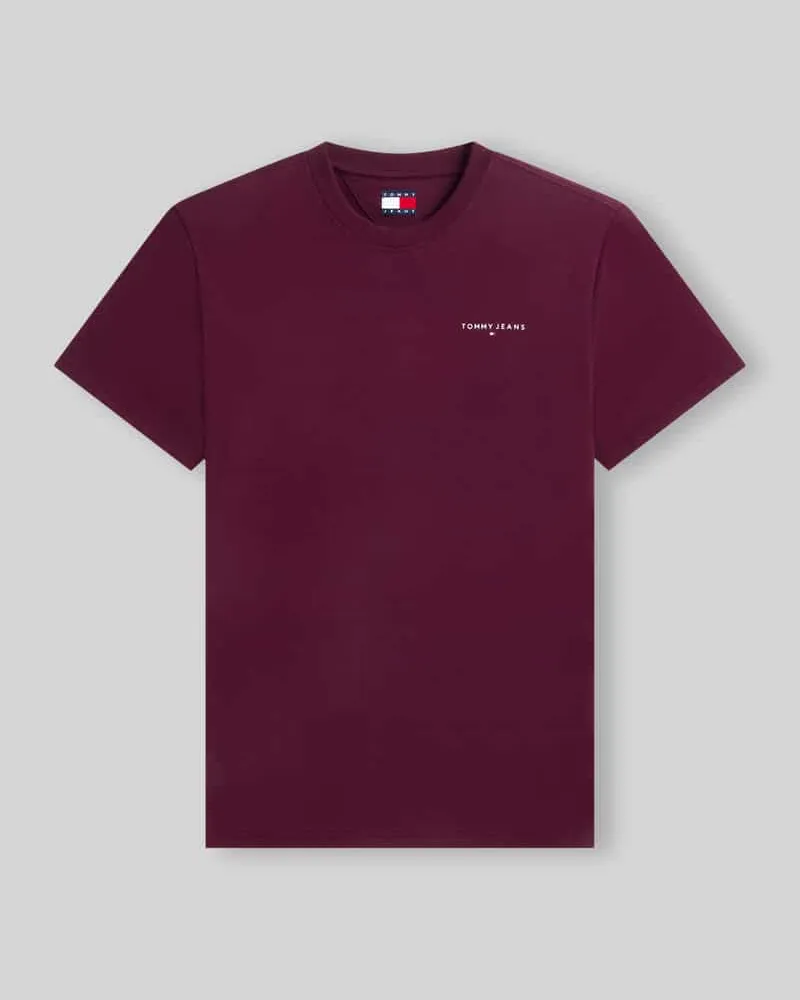 Tommy Hilfiger Slim Fit T-Shirt aus reiner Baumwolle Bordeaux