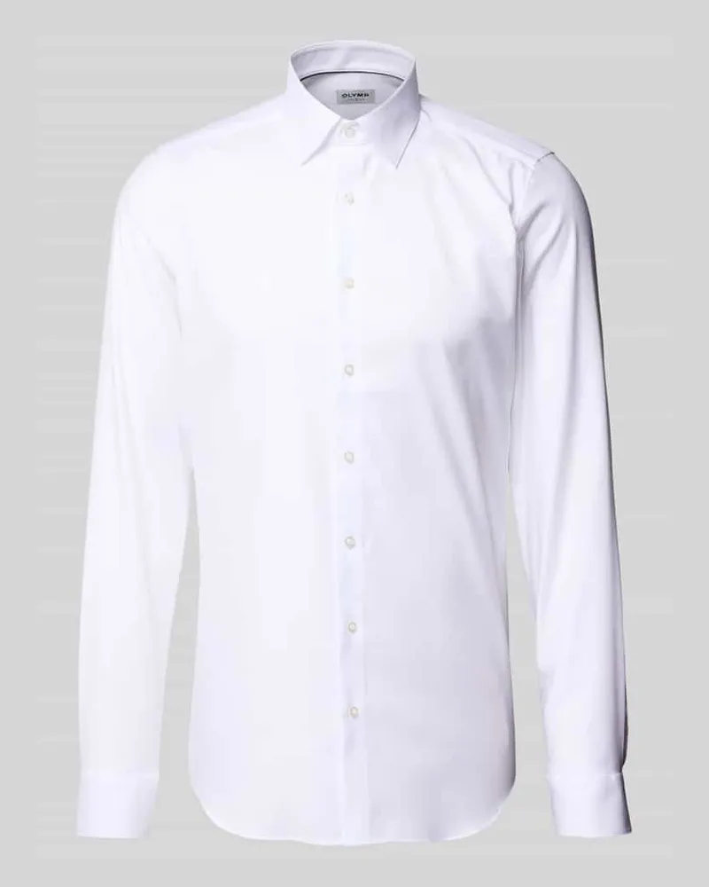Olymp Slim Fit Businesshemd aus Twillgewebe mit extra langem Arm Weiss