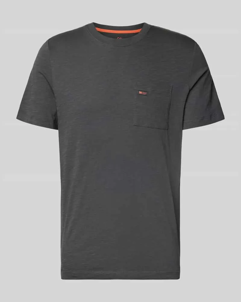 S.Oliver Regular Fit T-Shirt aus reiner Baumwolle Graphit