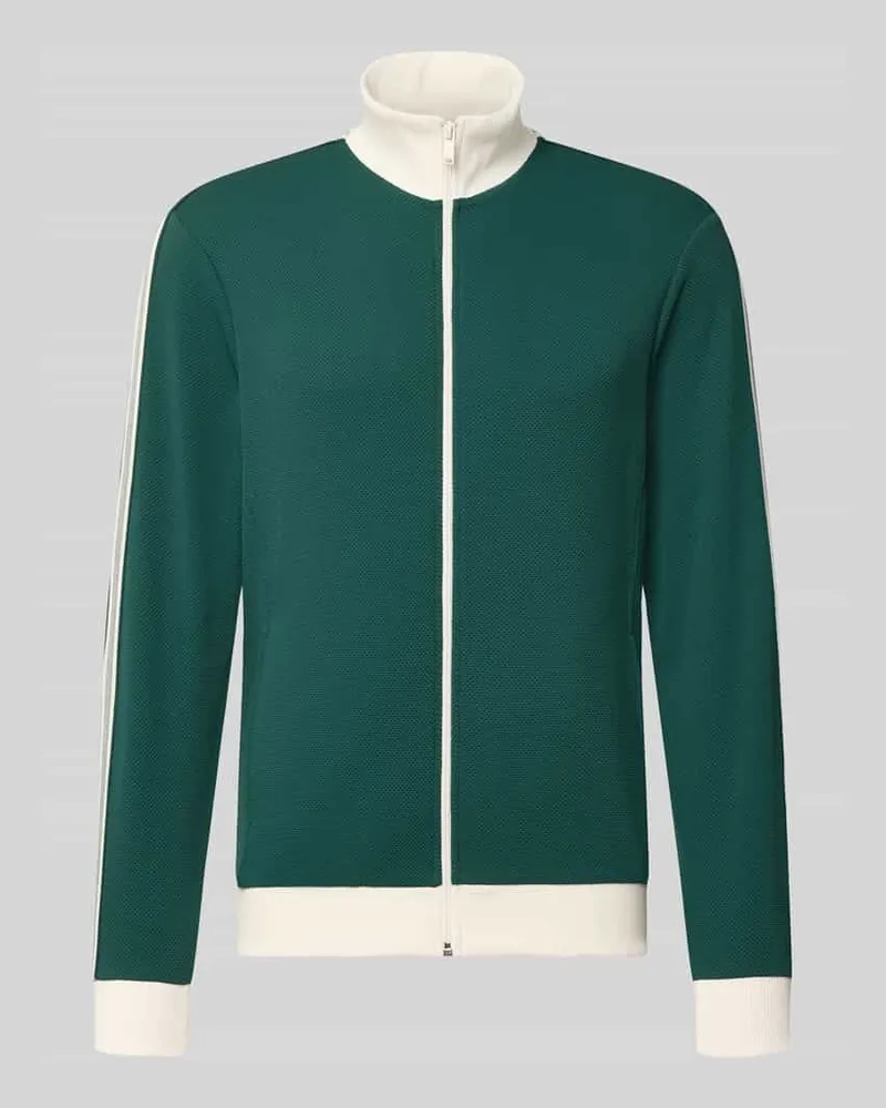 McNeal Slim Fit Sweatjacke mit Strukturmuster Neon