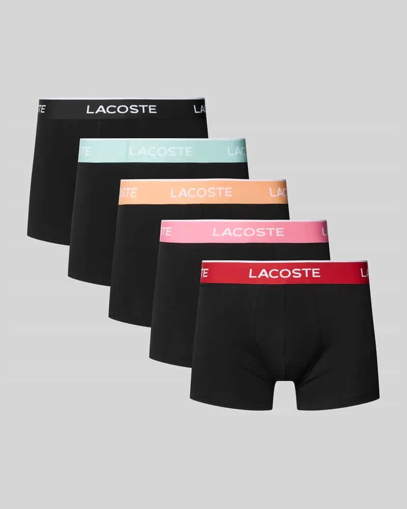 Lacoste Trunk aus Baumwoll-Mix im 5er-Pack Black