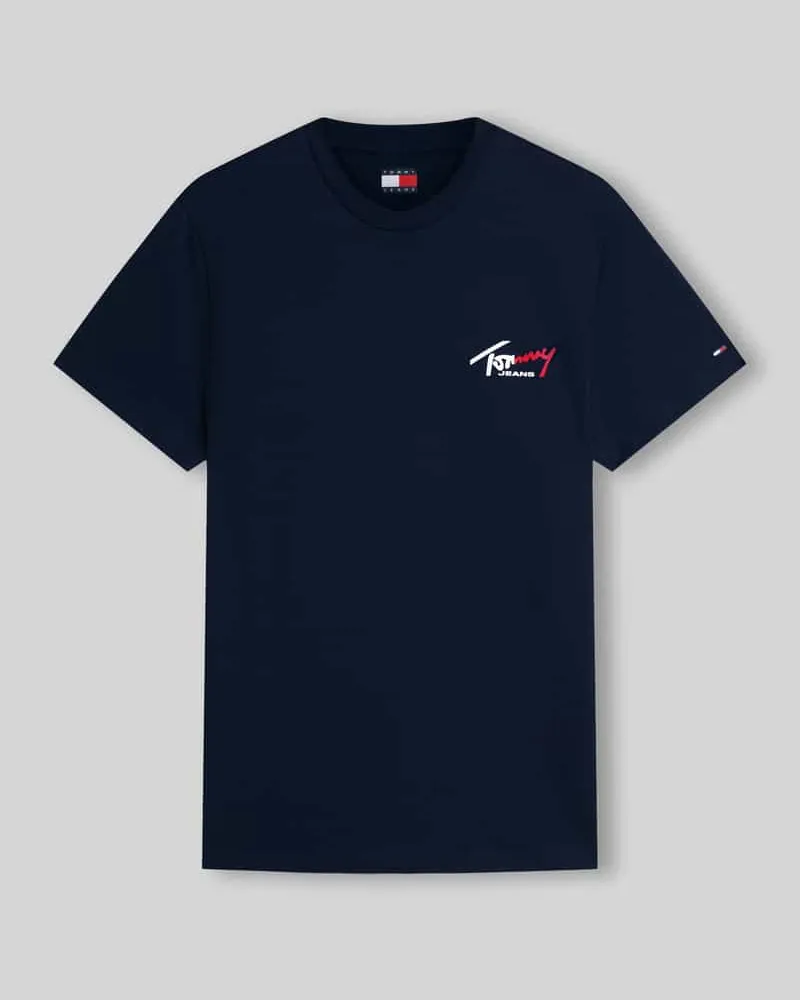 Tommy Hilfiger Relaxed Fit T-Shirt aus reiner Baumwolle Marine